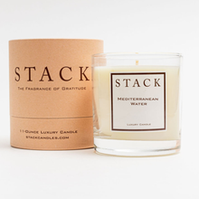 Load image into Gallery viewer, Stack candle with packaging on a white background