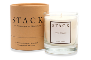stack candles, lake house candle, luxury candles, soy candles, christian candles